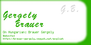 gergely brauer business card